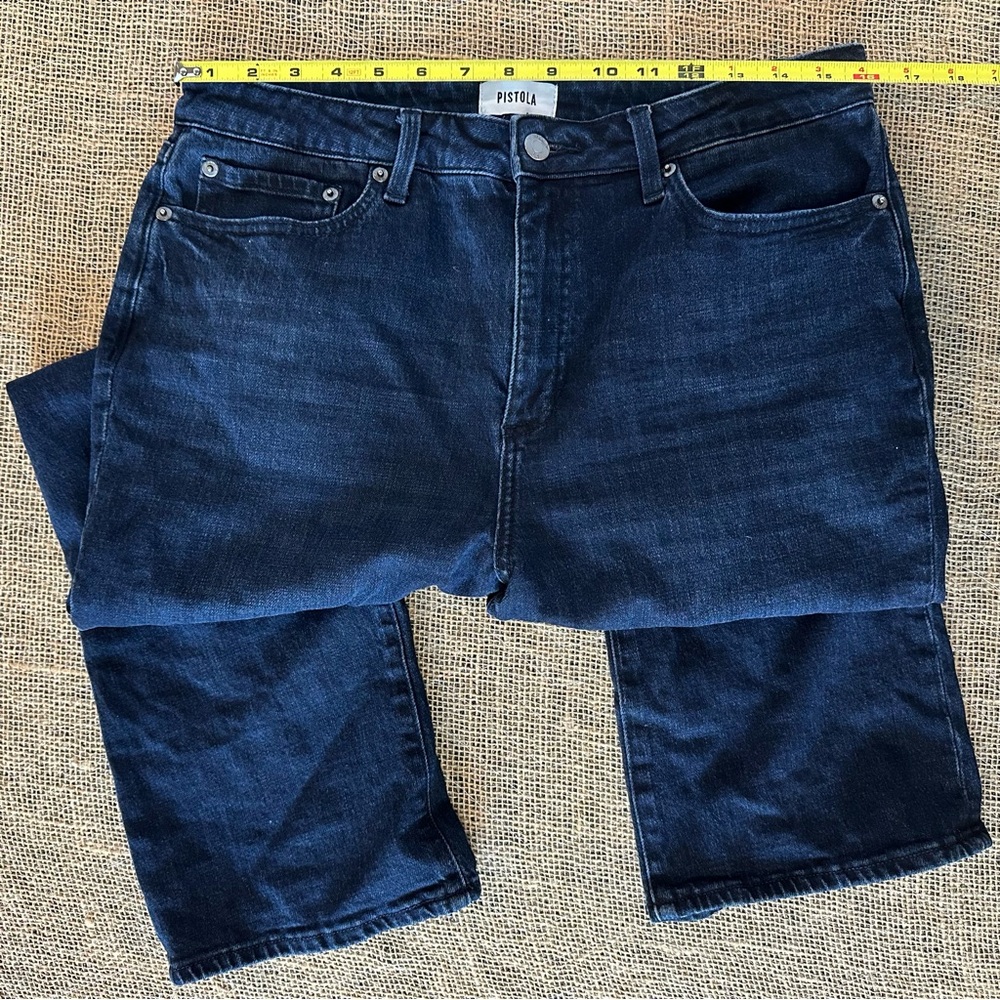 Pistola 31 Lennon High Rise Boot Cut Dark Indigo Blue Jeans Pants